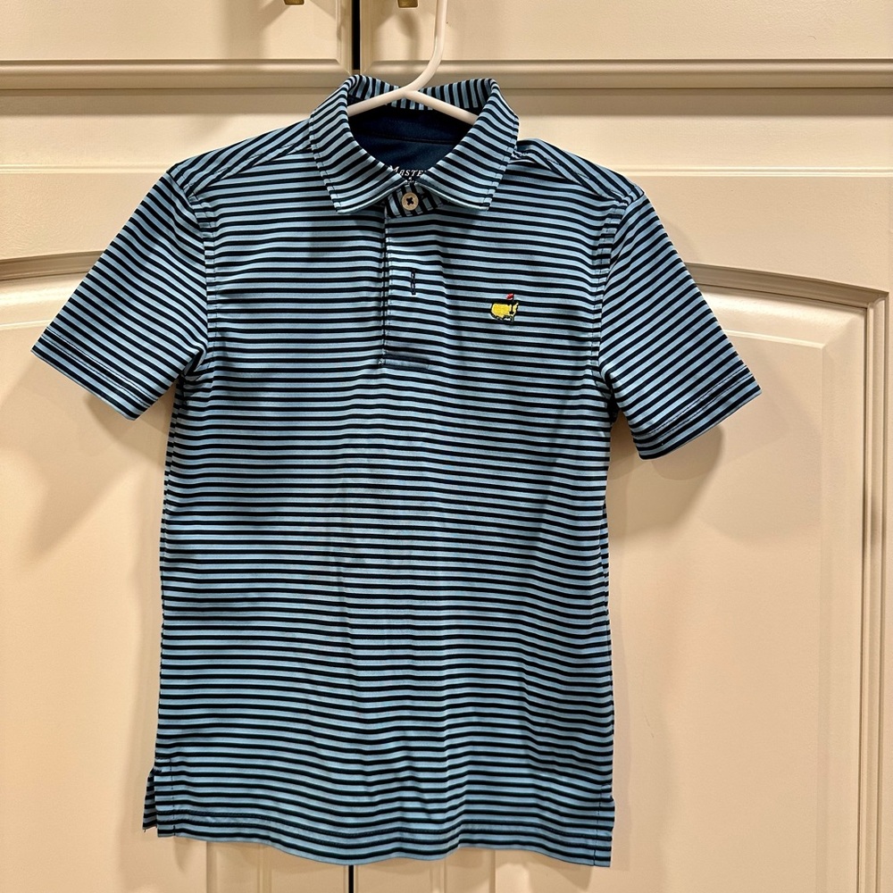 3T Boys masters golf polo shirt, dry fit material. EUC.